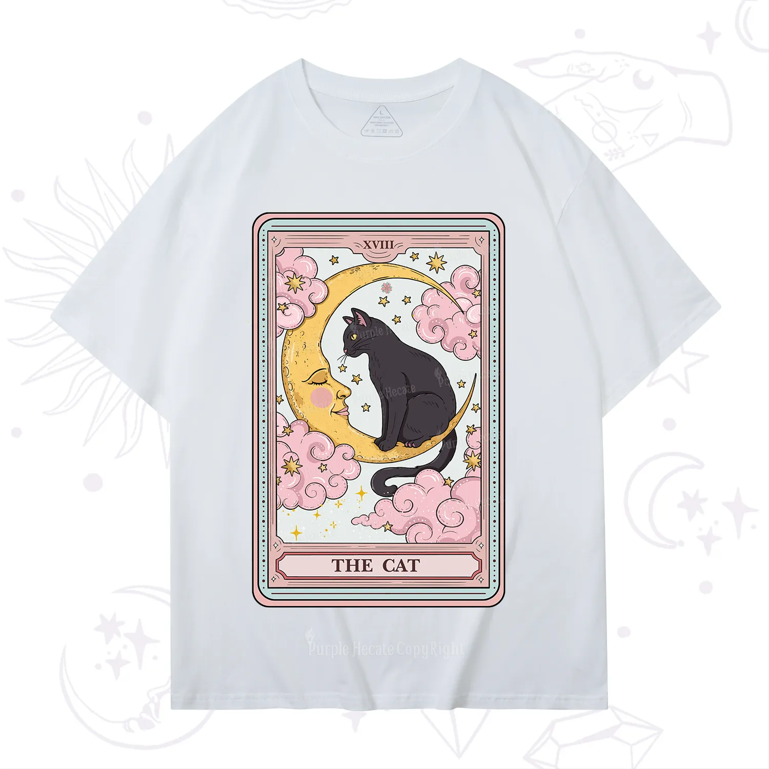 Purplehecate The Cat Tarot Card T-Shirt