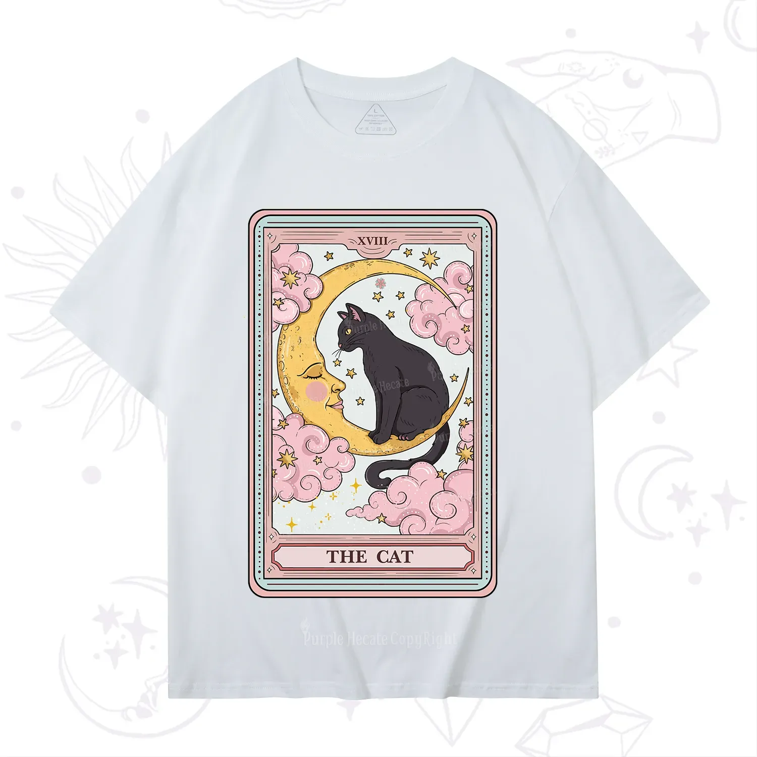 Purplehecate The Cat Tarot Card T-Shirt