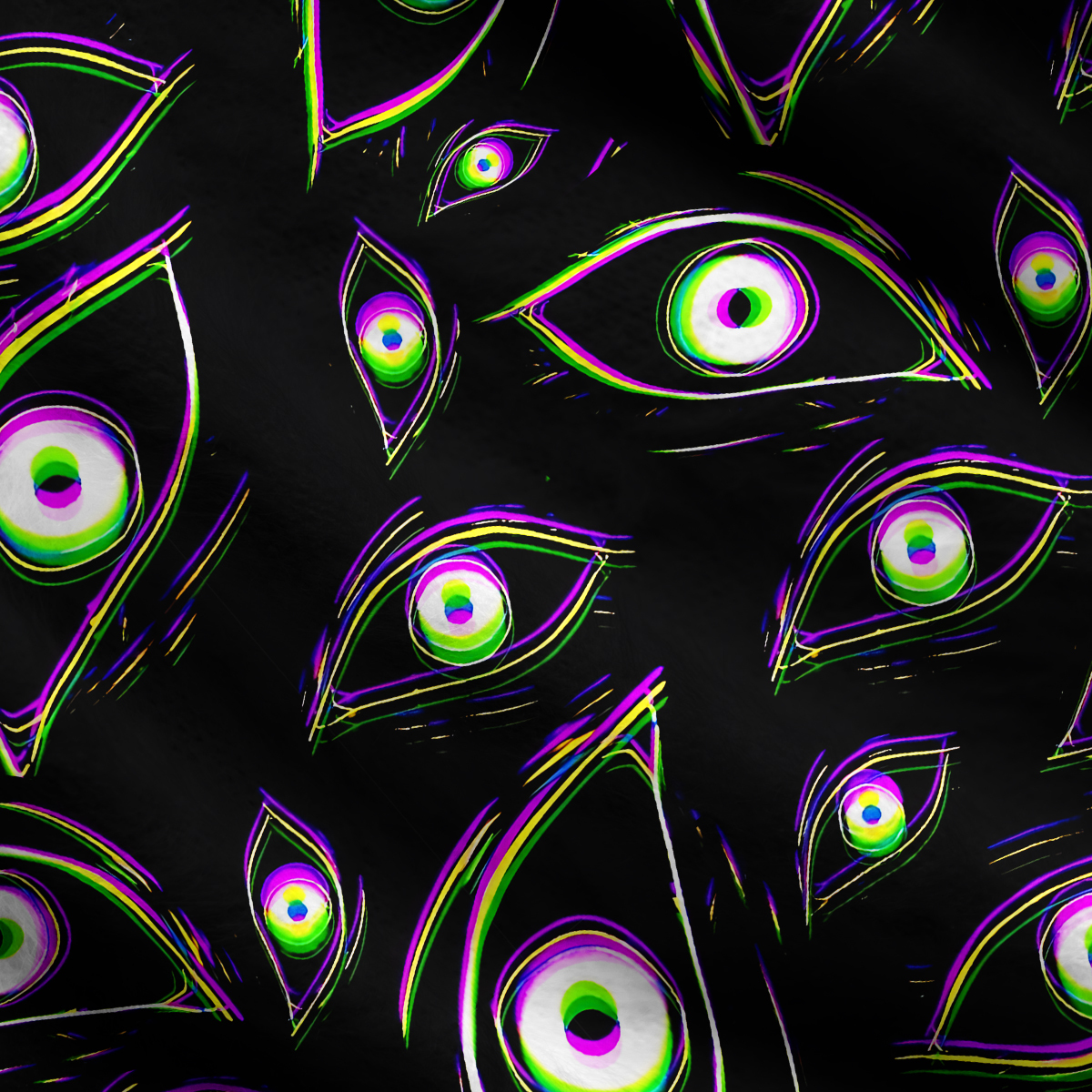 Purplehecate Glitch Vision One Shoulder Sweaters