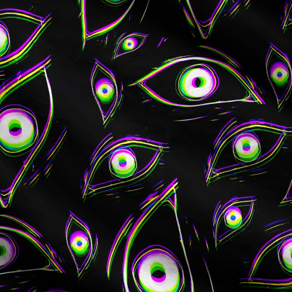 Purplehecate Glitch Vision One Shoulder Sweaters