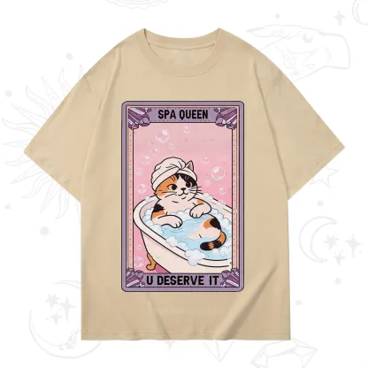 Purplehecate The Spa Queen Cat Tarot T-Shirt