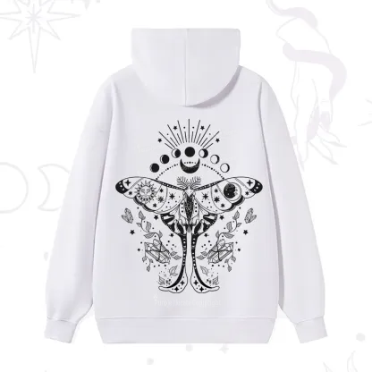 Purplehecate Moonlit Celestial Moth Hoodie