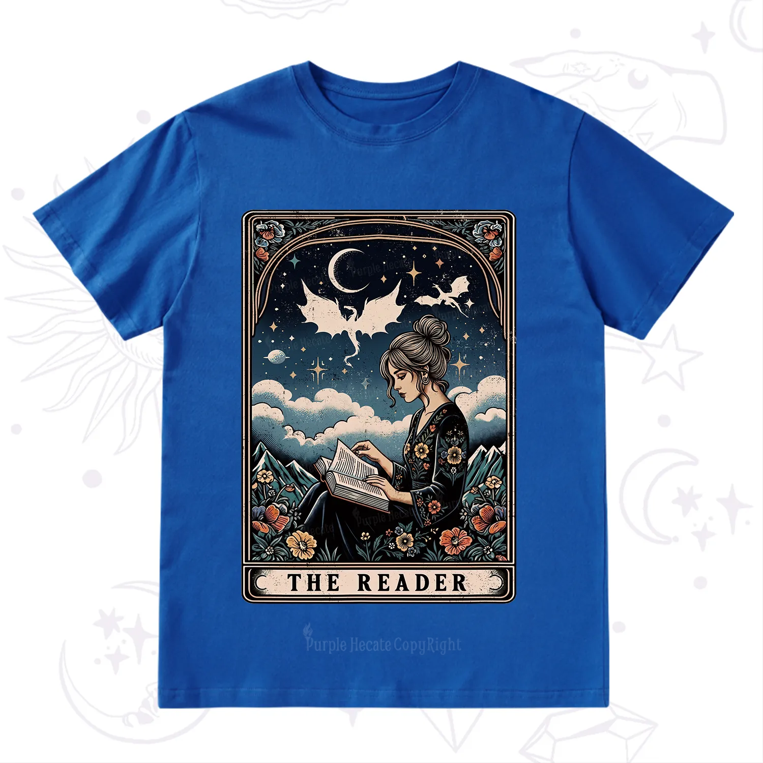 Purplehecate The Reader Tarot Mystic Night T-Shirt