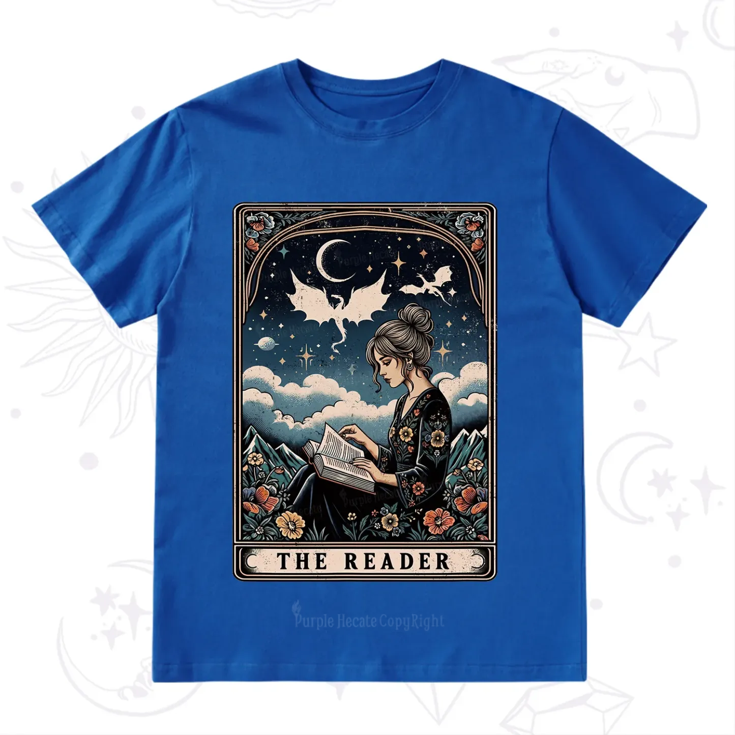 Purplehecate The Reader Tarot Mystic Night T-Shirt