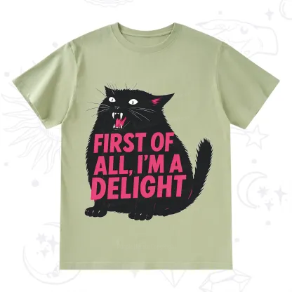 Purplehecate First Of All I'm A Delight Cat T-Shirt
