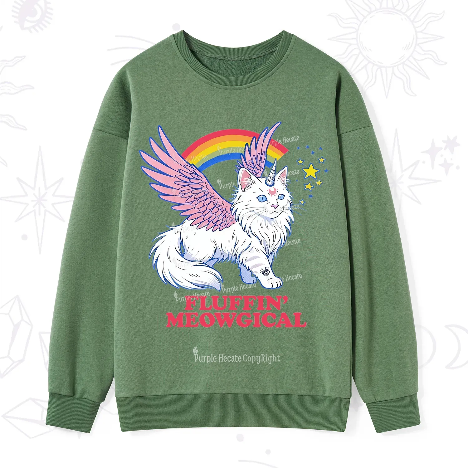 Purplehecate Fluffin Meowgical Sweatshirt