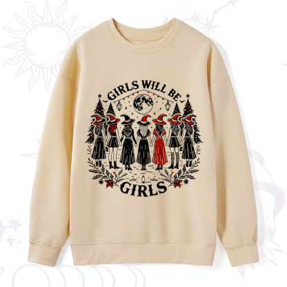 Purplehecate Christmas Girls Will Be Girls Witch Sweatshirt