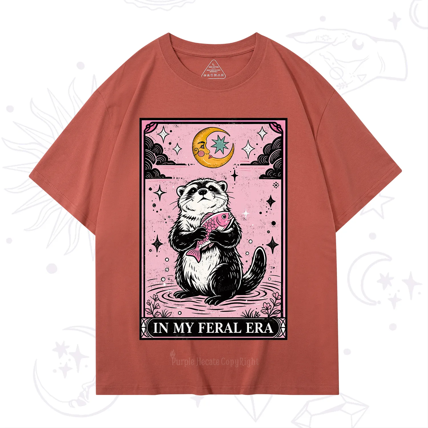 Purplehecate The In My Feral Era Tarot Otter T-Shirt