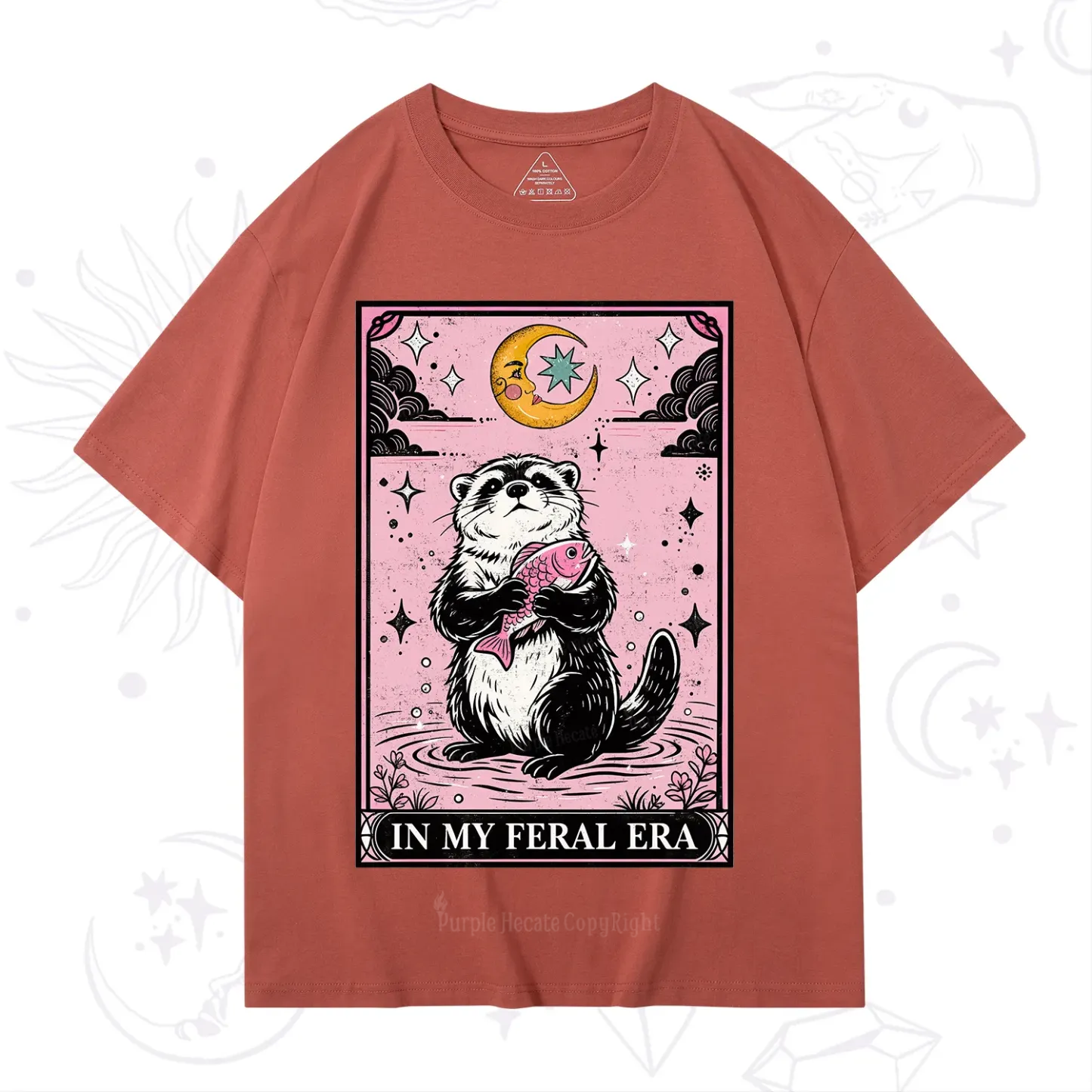 Purplehecate The In My Feral Era Tarot Otter T-Shirt