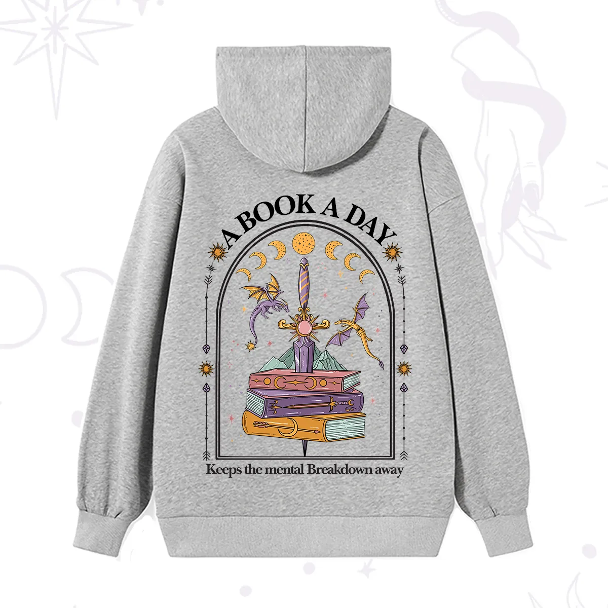 Purplehecate A Book A Day Keeps The Mental Breakdown Away Hoodie