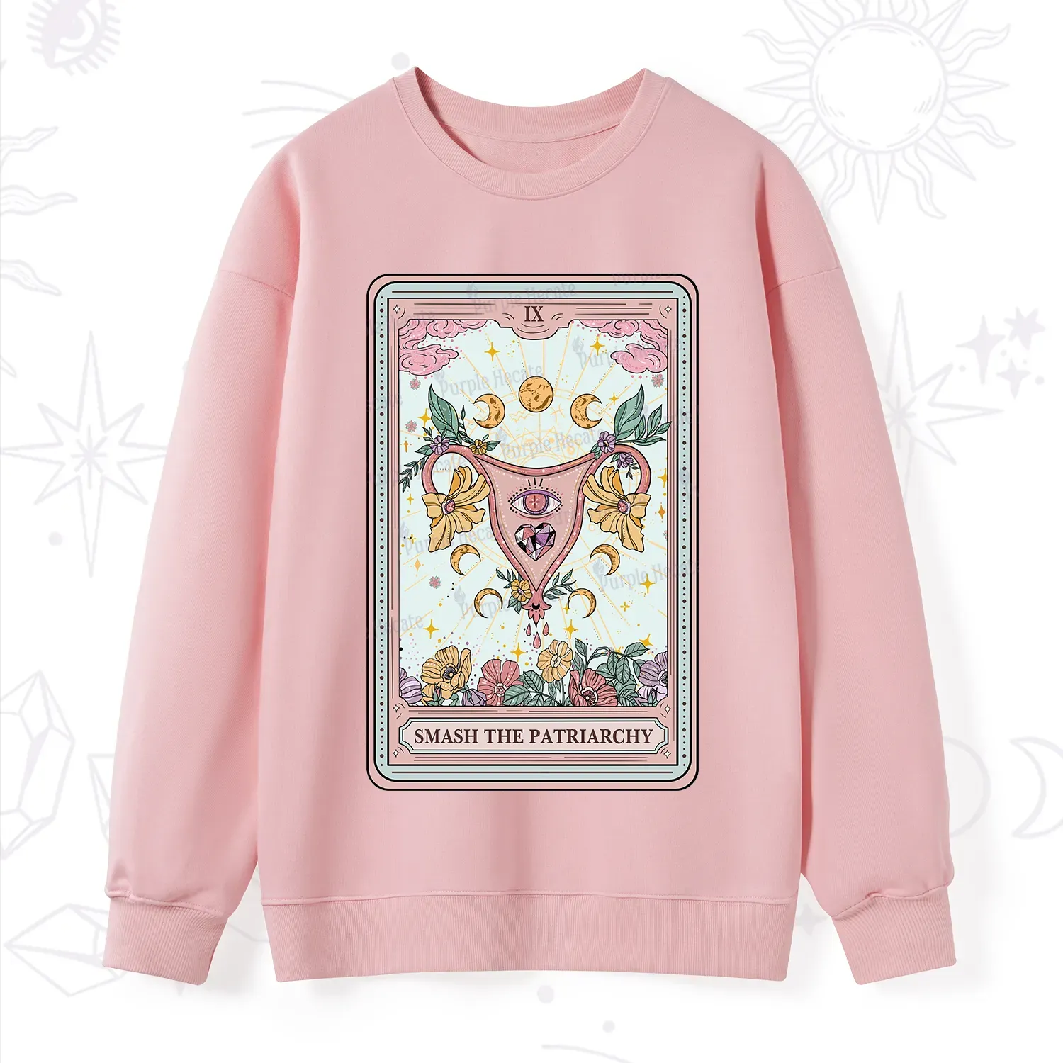 Purplehecate The Smash the Patriarchy Tarot Sweatshirt