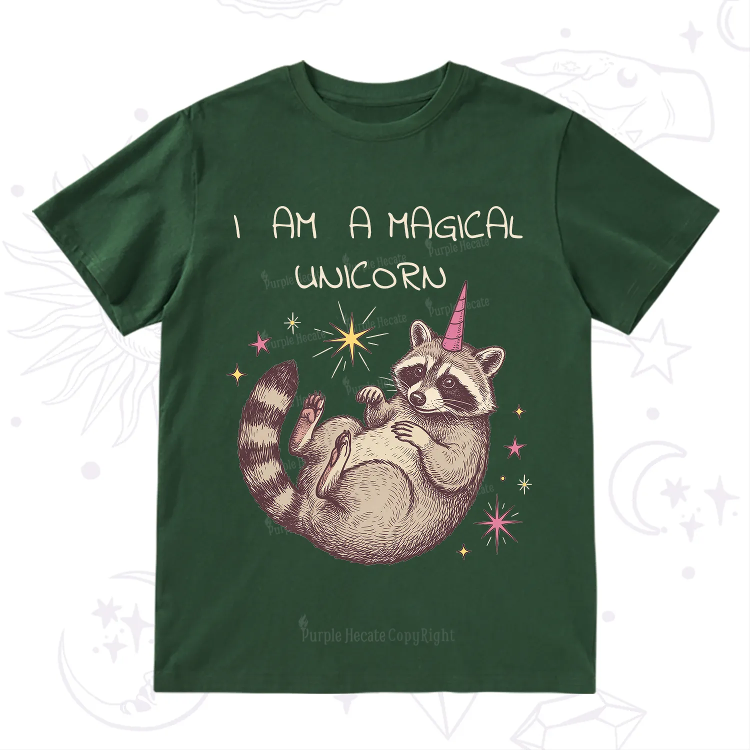 Purplehecate I Am A Magical Unicorn Raccoon T-Shirt