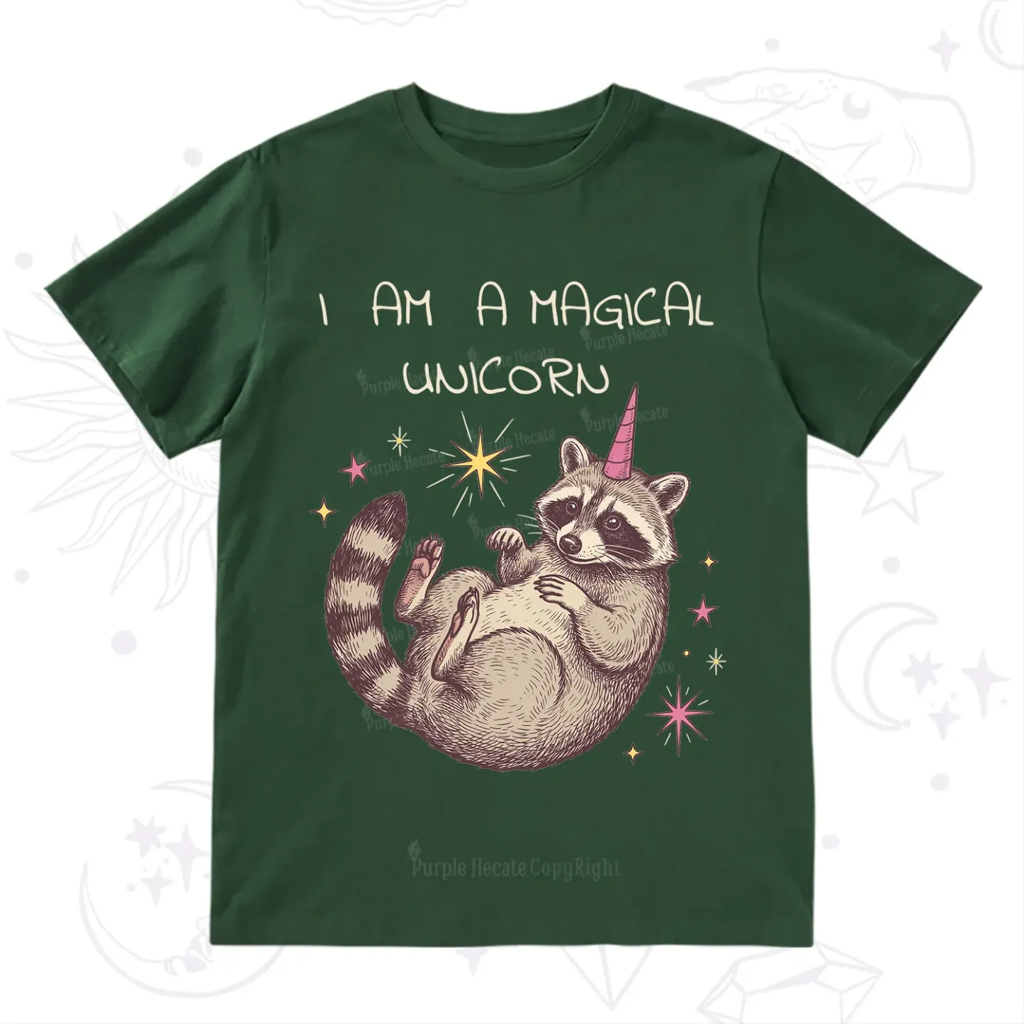 Purplehecate I Am A Magical Unicorn Raccoon T-Shirt