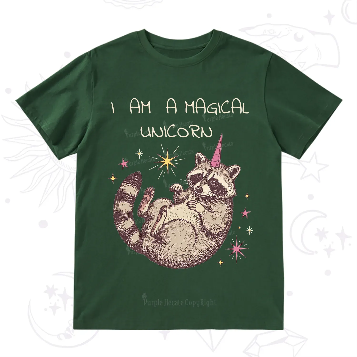 Purplehecate I Am A Magical Unicorn Raccoon T-Shirt