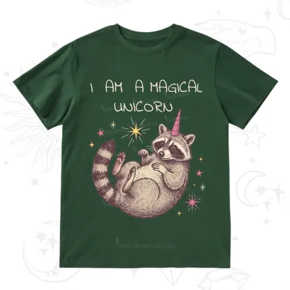 Purplehecate I Am A Magical Unicorn Raccoon T-Shirt