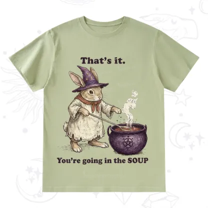 Purplehecate That's It You're Going in the Soup Witch Bunny T-Shirt