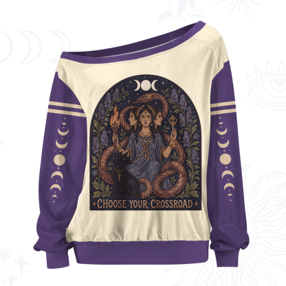 Purplehecate Choose Your Crossroad Off The Shoulder Graphic Jersey