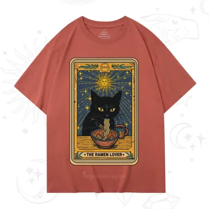 Purplehecate The Ramen Lover Cat Tarot T-Shirt