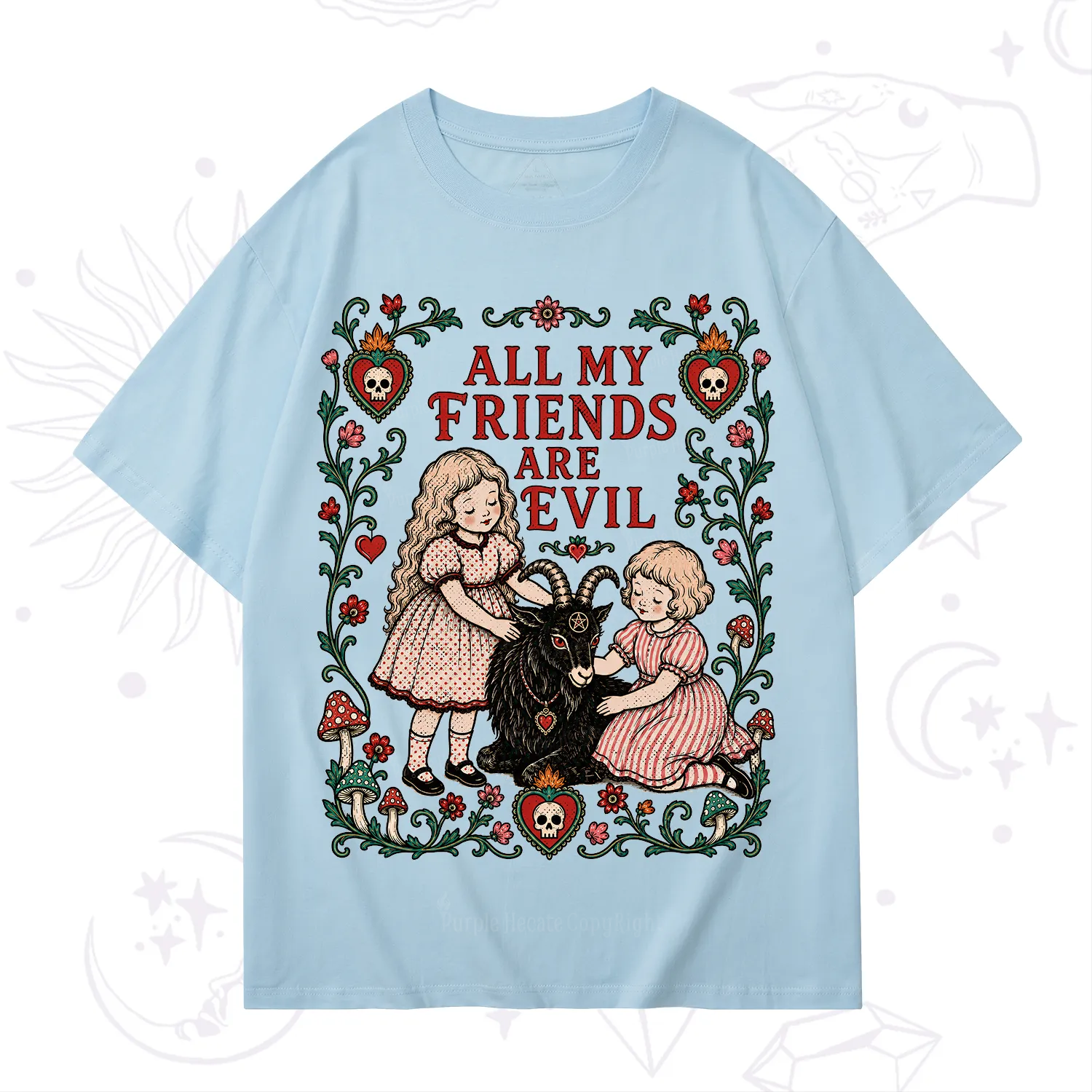 Purplehecate All My Friends Are Evil T-Shirt