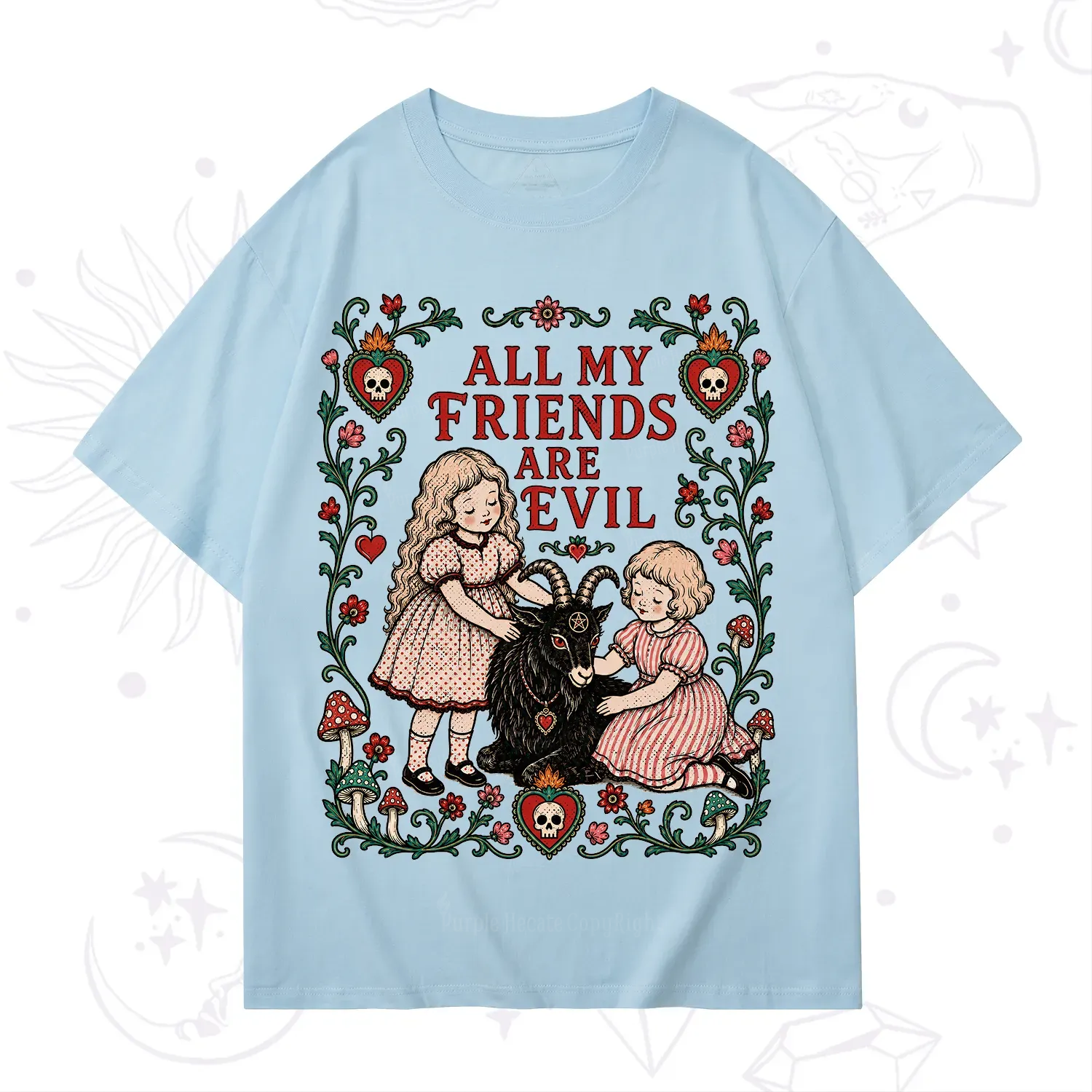 Purplehecate All My Friends Are Evil T-Shirt