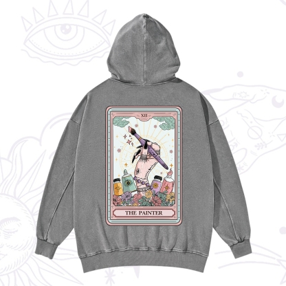Purplehecate The Painter Tarot Washed Hoodie