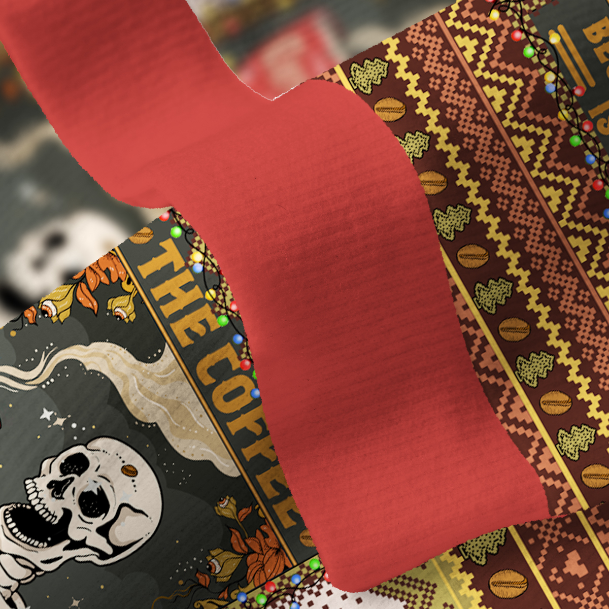 Purplehecate The Coffee Because Murder Is Wrong Oracle Card Fuzzy Ugly Christmas Sweatshirt