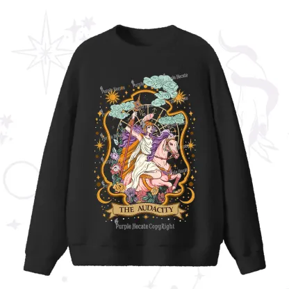 Purplehecate The Audacity Goddess Fuzzy Ugly Sweater