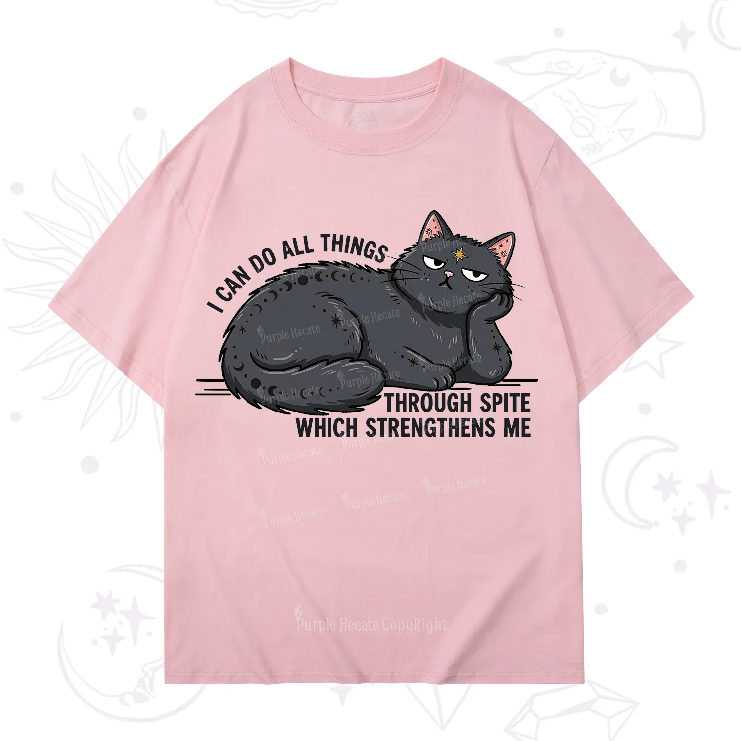 Purplehecate I Can Do All Things Spiteful Cat T-Shirt