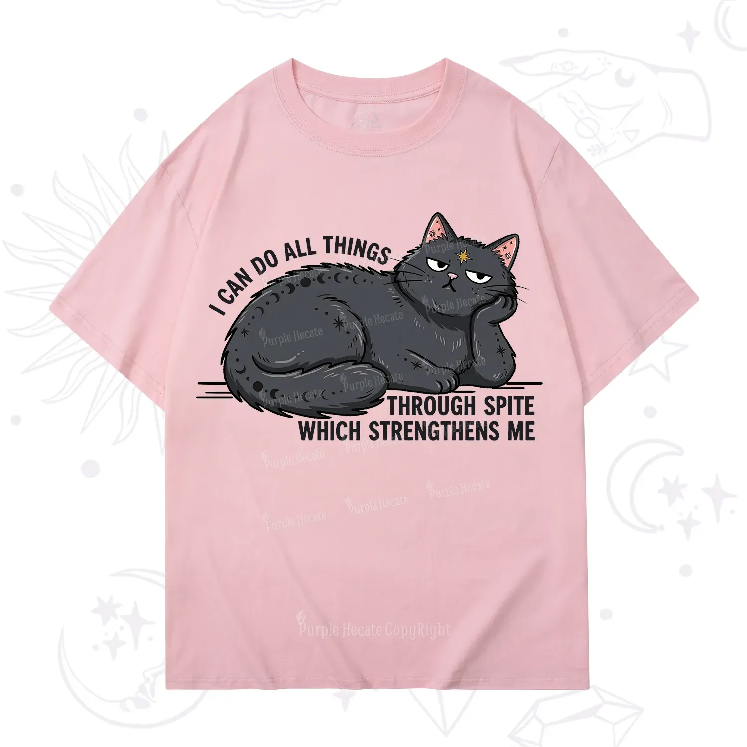 Purplehecate I Can Do All Things Spiteful Cat T-Shirt