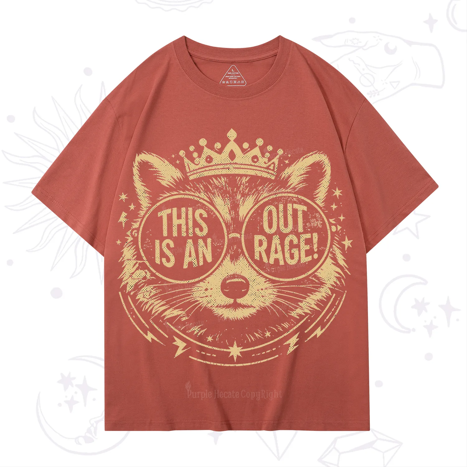 Purplehecate Royal Raccoon Rage T-Shirt