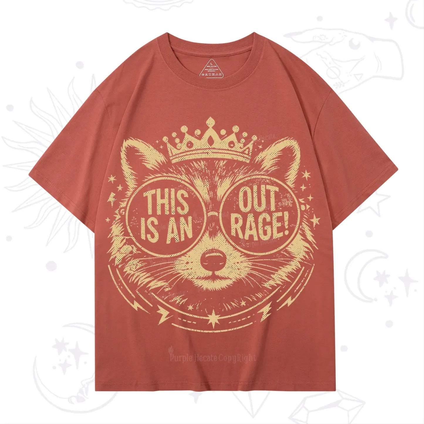 Purplehecate Royal Raccoon Rage T-Shirt