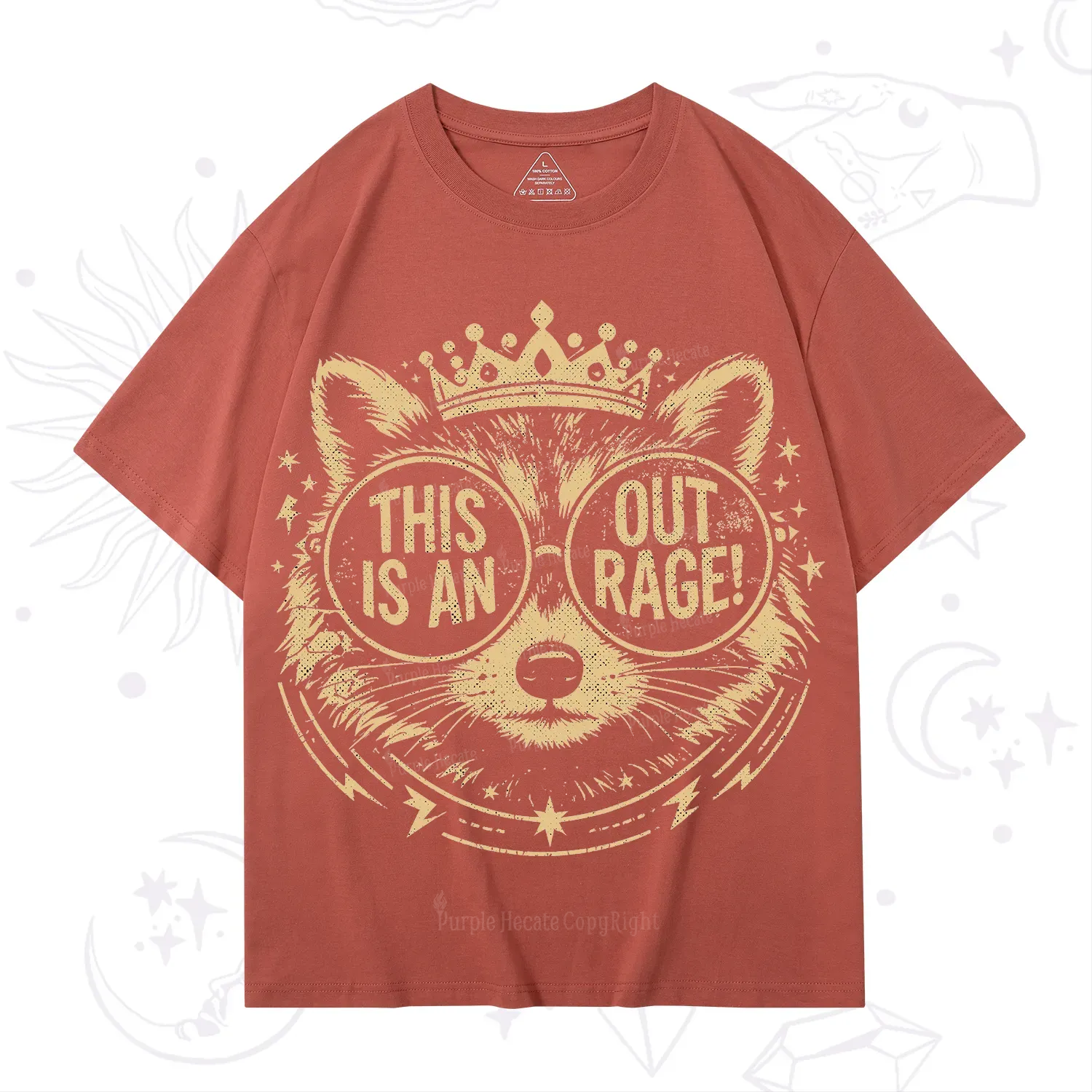 Purplehecate Royal Raccoon Rage T-Shirt