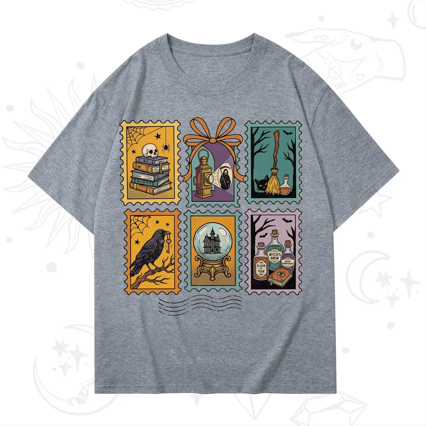 Purplehecate Halloween Witch Raven Castle Potions T-Shirt