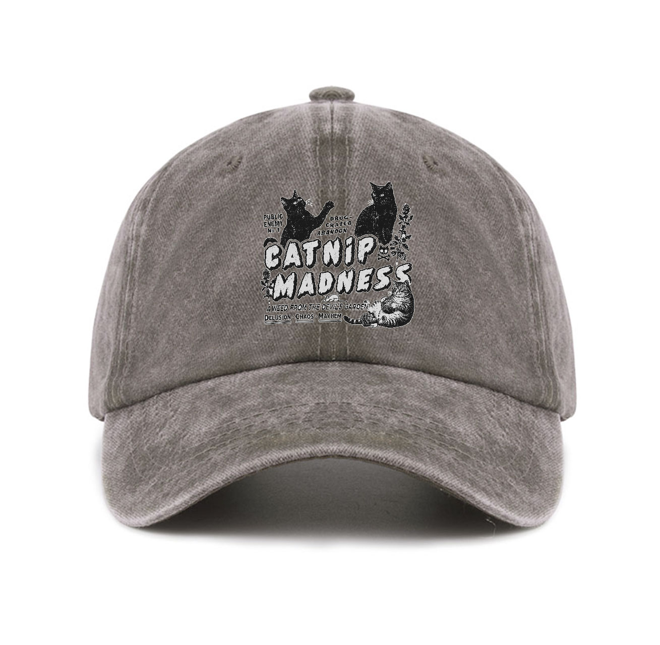 Purplehecate Catnip Madness Cute Cat Baseball Cap