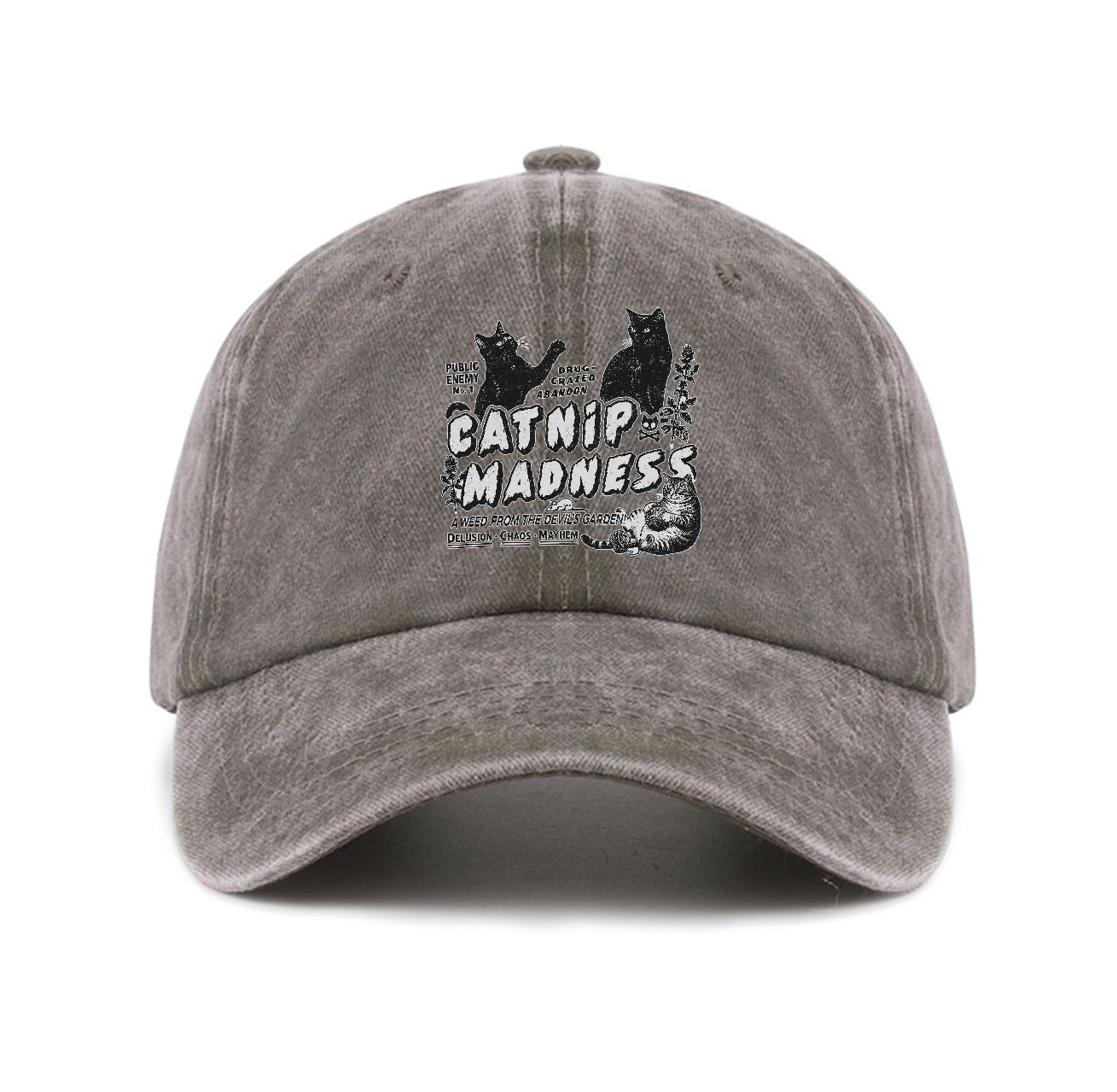 Purplehecate Catnip Madness Cute Cat Baseball Cap