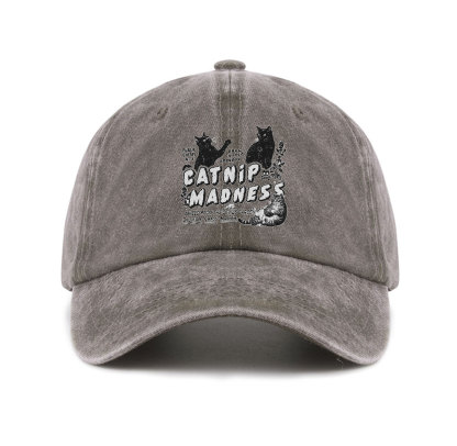 Purplehecate Catnip Madness Cute Cat Baseball Cap