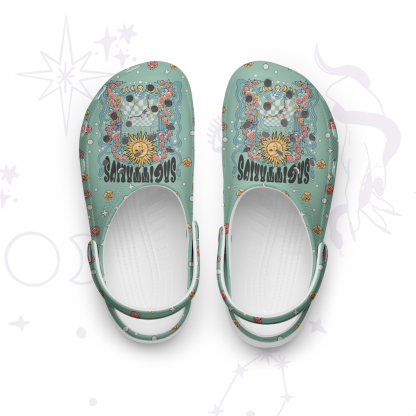 Purplehecate Sagittarius Spirit Zodiac Rubber Clogs