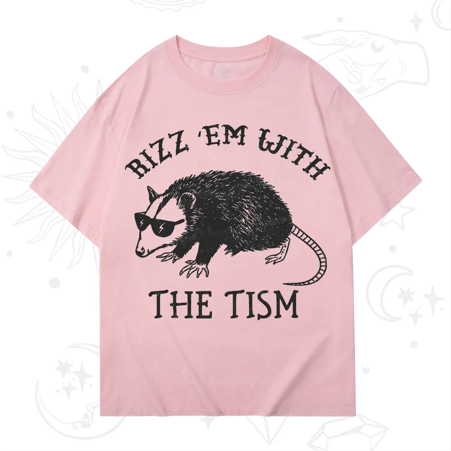 Purplehecate Rizz Em With The Tism Opossum T-Shirt