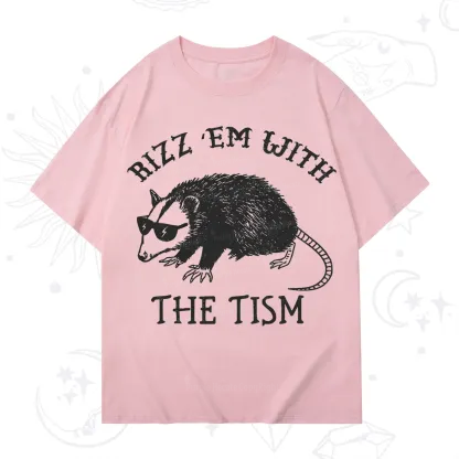 Purplehecate Rizz Em With The Tism Opossum T-Shirt