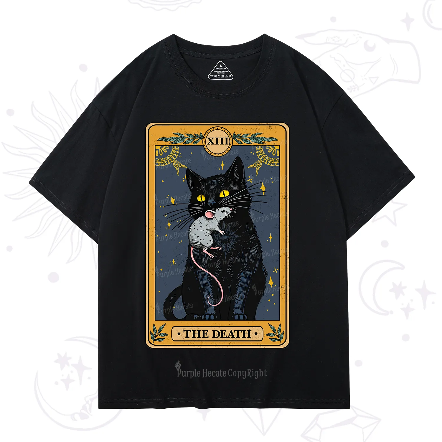 Purplehecate The Death Tarot Cat T-Shirt