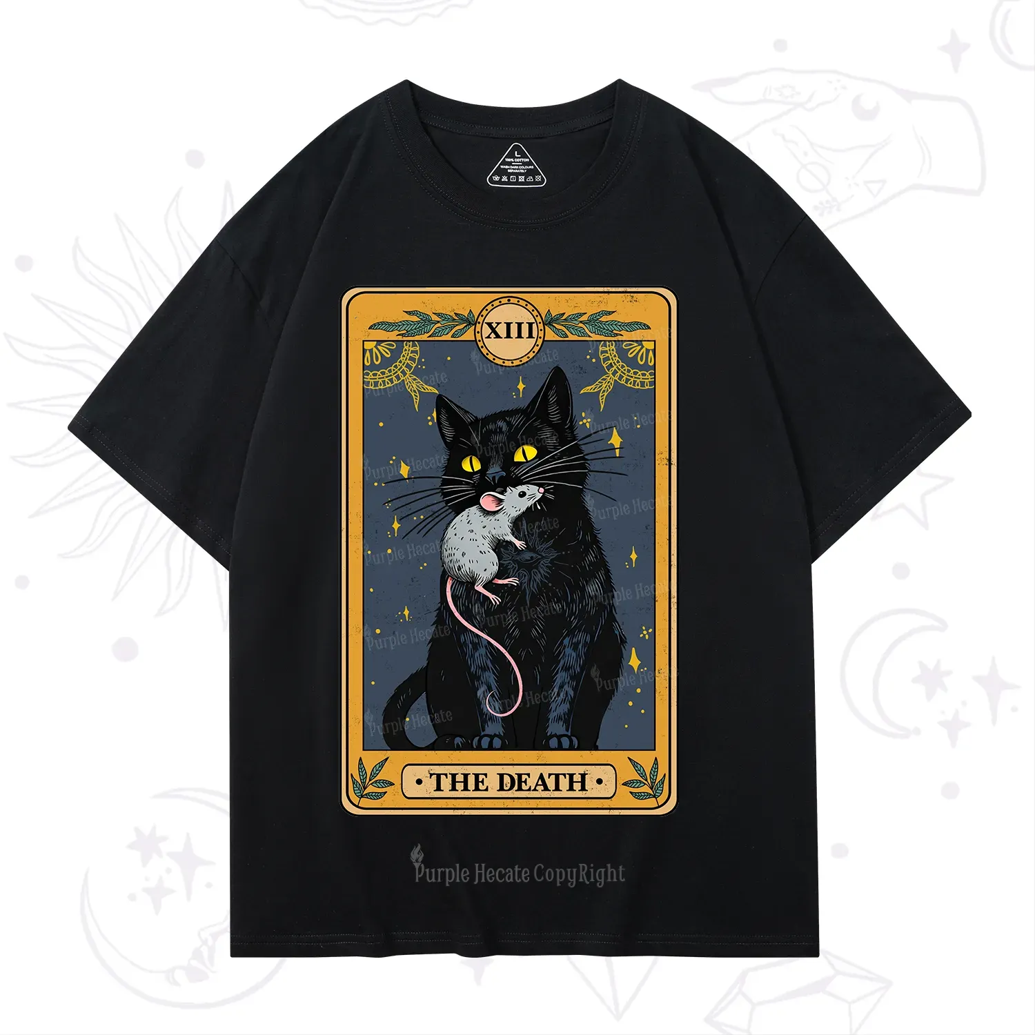 Purplehecate The Death Tarot Cat T-Shirt