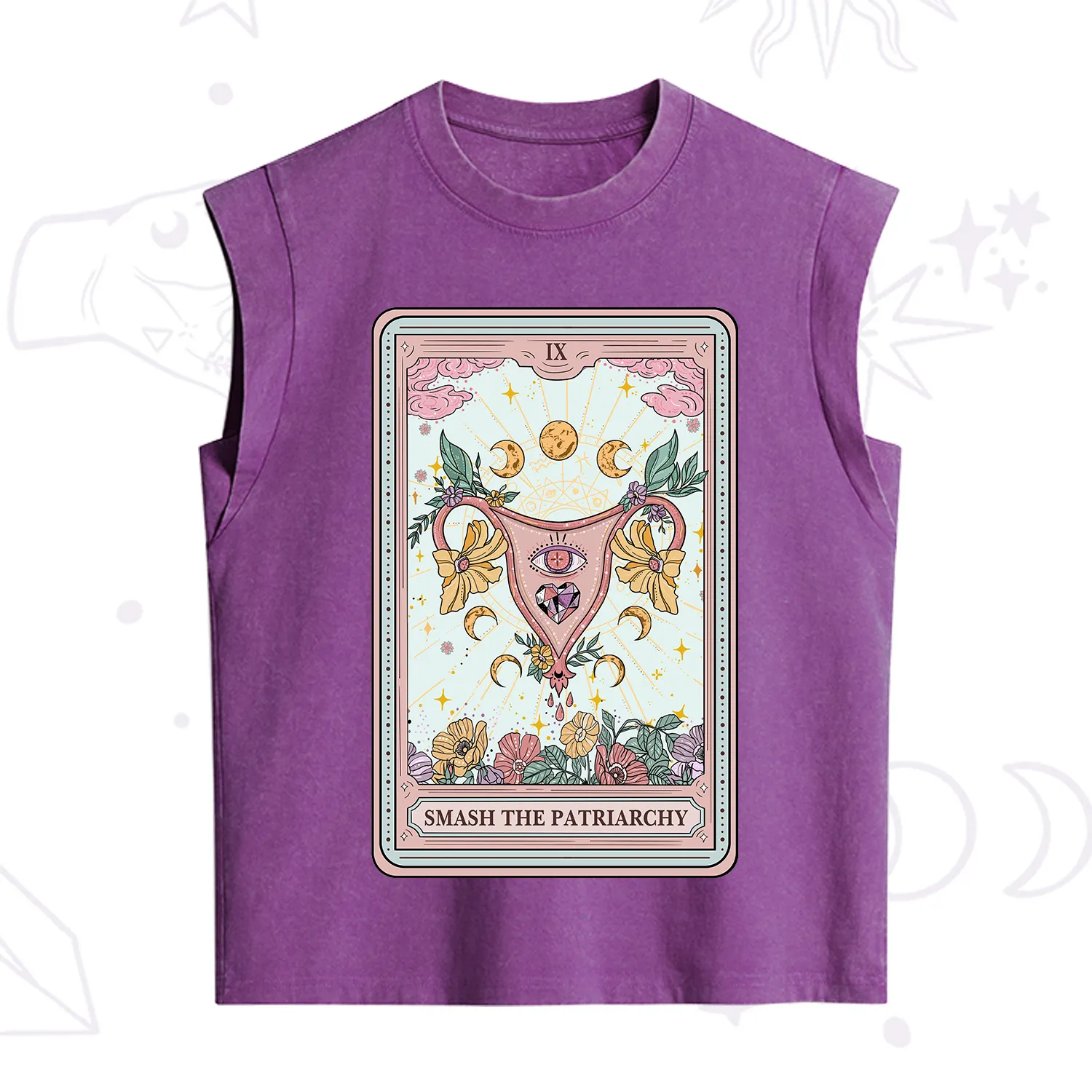 Purplehecate The Smash the Patriarchy Tarot Vintage Washed Tank