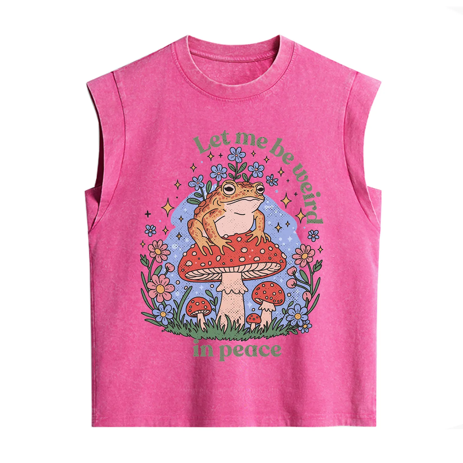 Purplehecate Let Me Be Weird In Peace Frog Vintage Washed Tank