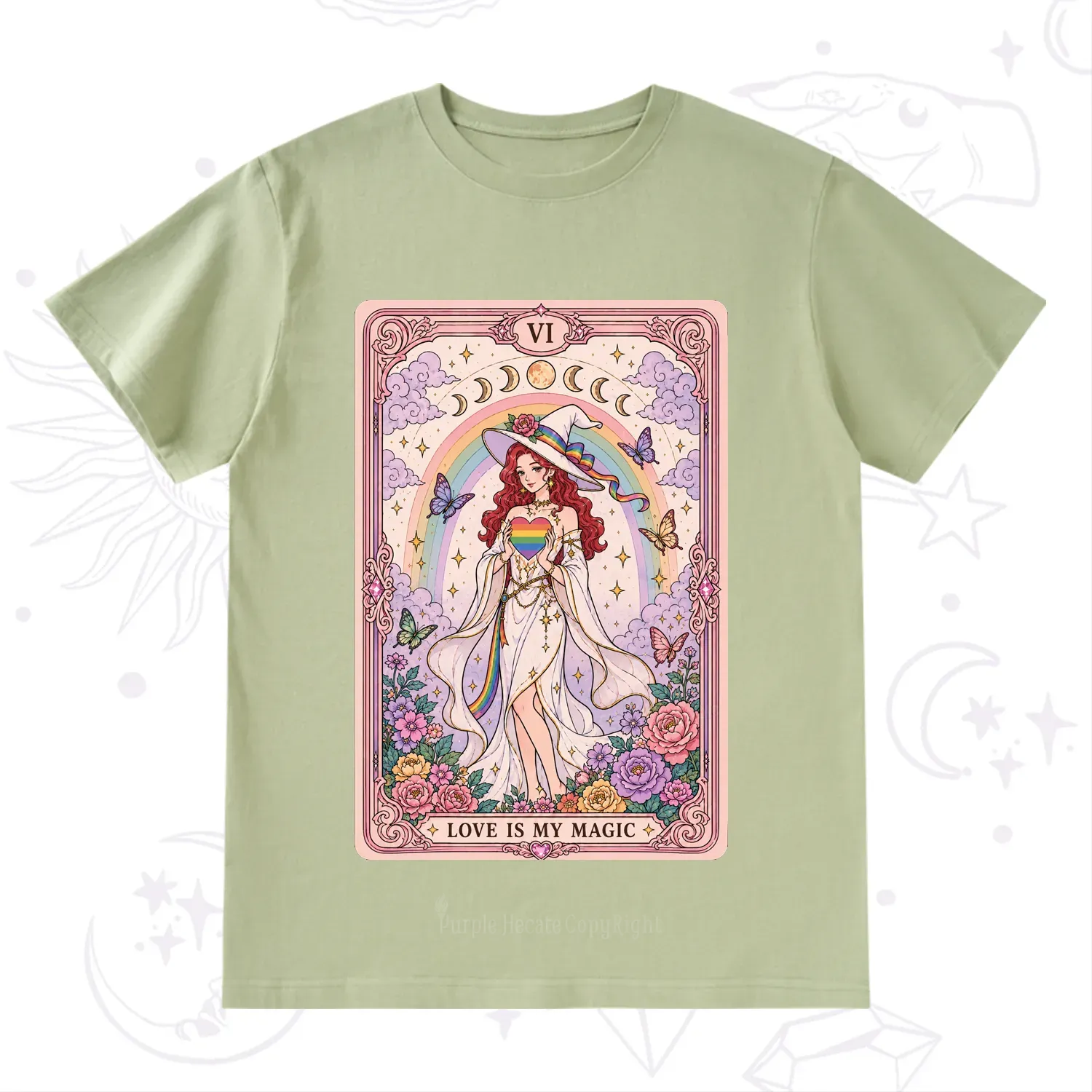 Purplehecate The Love Is My Magic Tarot Pride T-Shirt