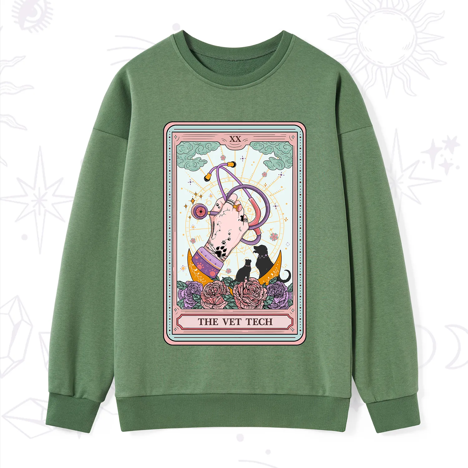 Purplehecate The Vet Tech Tarot Sweatshirt