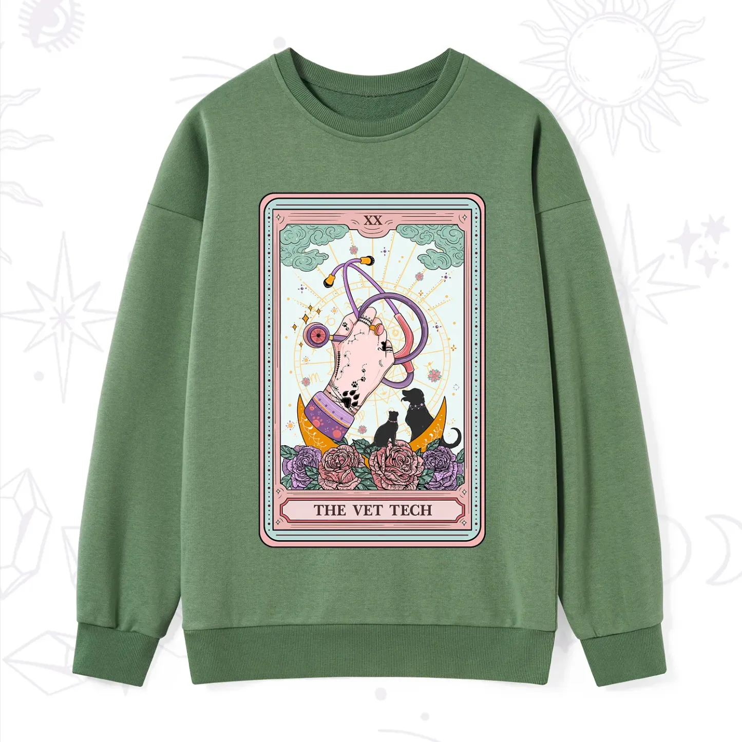 Purplehecate The Vet Tech Tarot Sweatshirt
