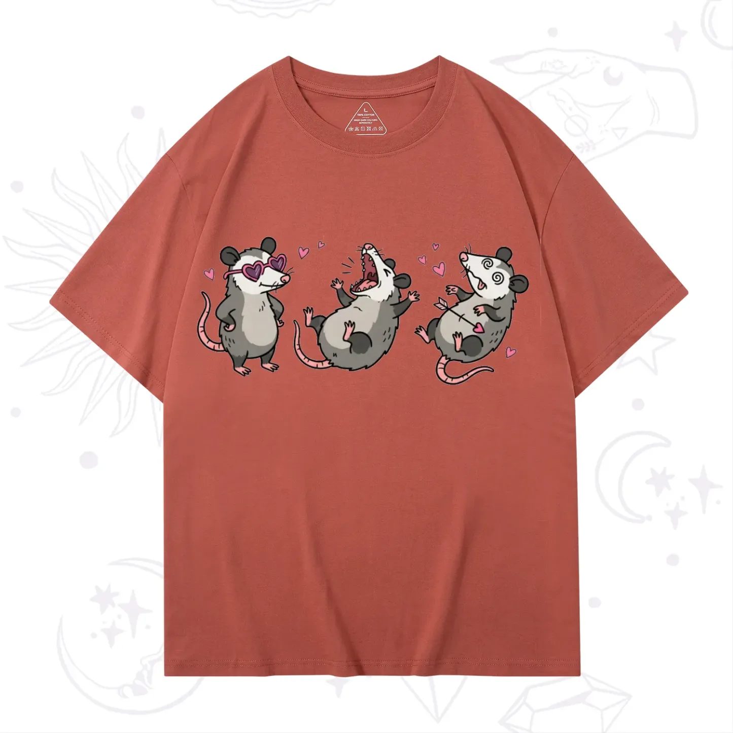 Purplehecate Funny Opossum Valentine T-Shirt