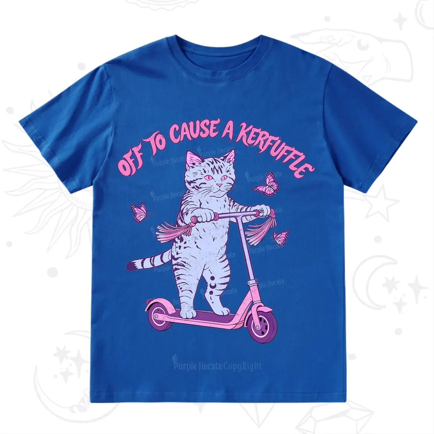 Purplehecate Off To Cause A Kerfuffle Cat T-Shirt