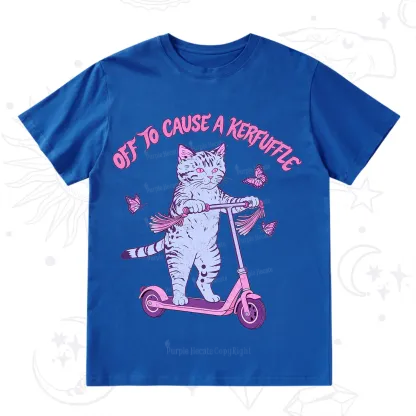 Purplehecate Off To Cause A Kerfuffle Cat T-Shirt