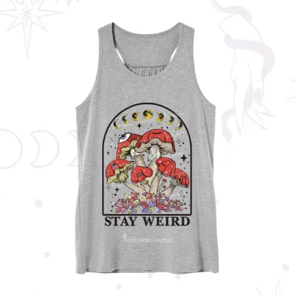 Purplehecate Stay Weird Mushroom Tank